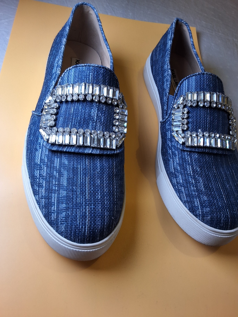 Karl Lagerfeld Denim Slip-On Loafers - Blue - Picture 6 of 11